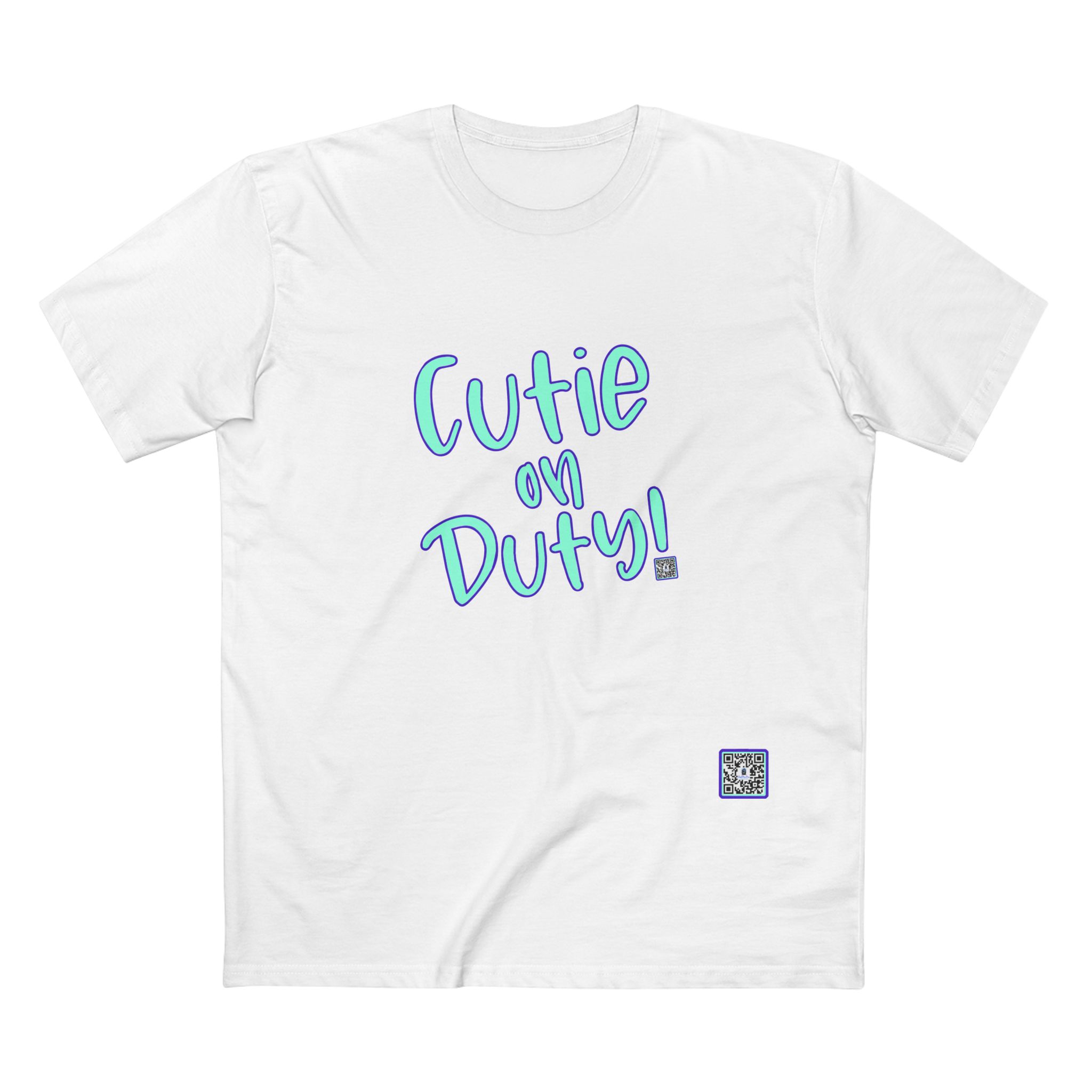 Cute Adult Tee: 'Cutie on Duty!' Funny Shirt, Casual Wear, Gifts for Her, Birthday Surprise, Everyday Comfort