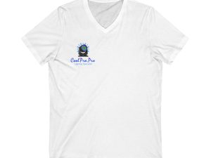 Cool Pro V-Neck Tee, Unisex Pro-Casual T-Shirt, DJ Rave Dance Lover Gift, QR Code Art w Fun intelligent light  Logo Design Tee, Trendy Gift Idea