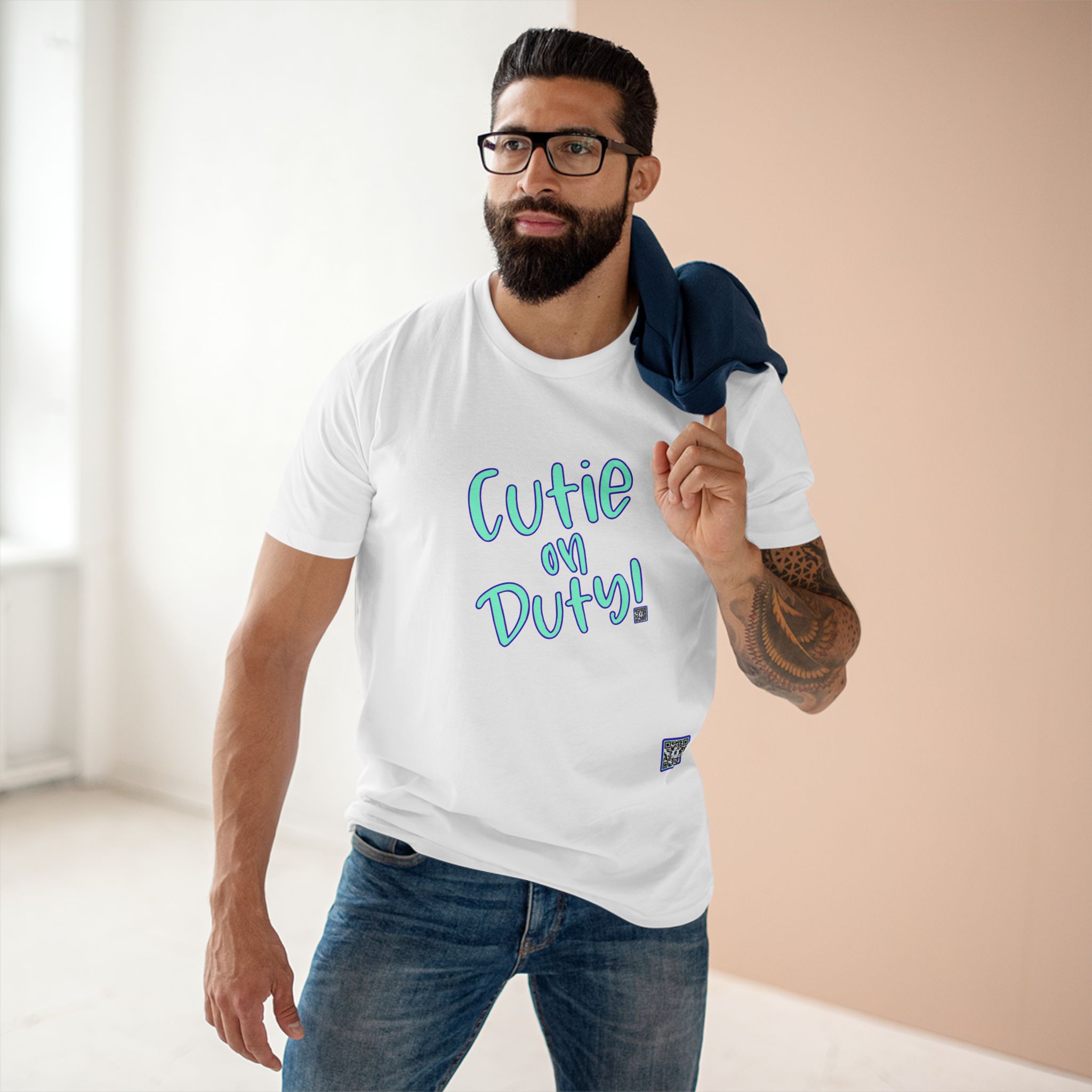 Cute Adult Tee: 'Cutie on Duty!' Funny Shirt, Casual Wear, Gifts for Her, Birthday Surprise, Everyday Comfort - Image 3