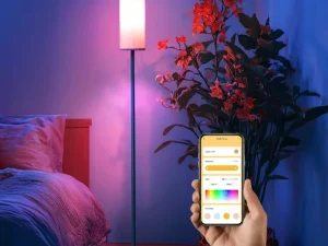 Modern RGB 63" Floor Lamp. Dimmable plus FX and foot switch.