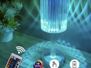 Rechargeable Decor Lamp Dimmable w/colors, Remote & FX